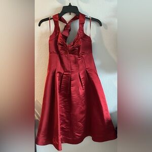 Moda international black silk halter dress EUC